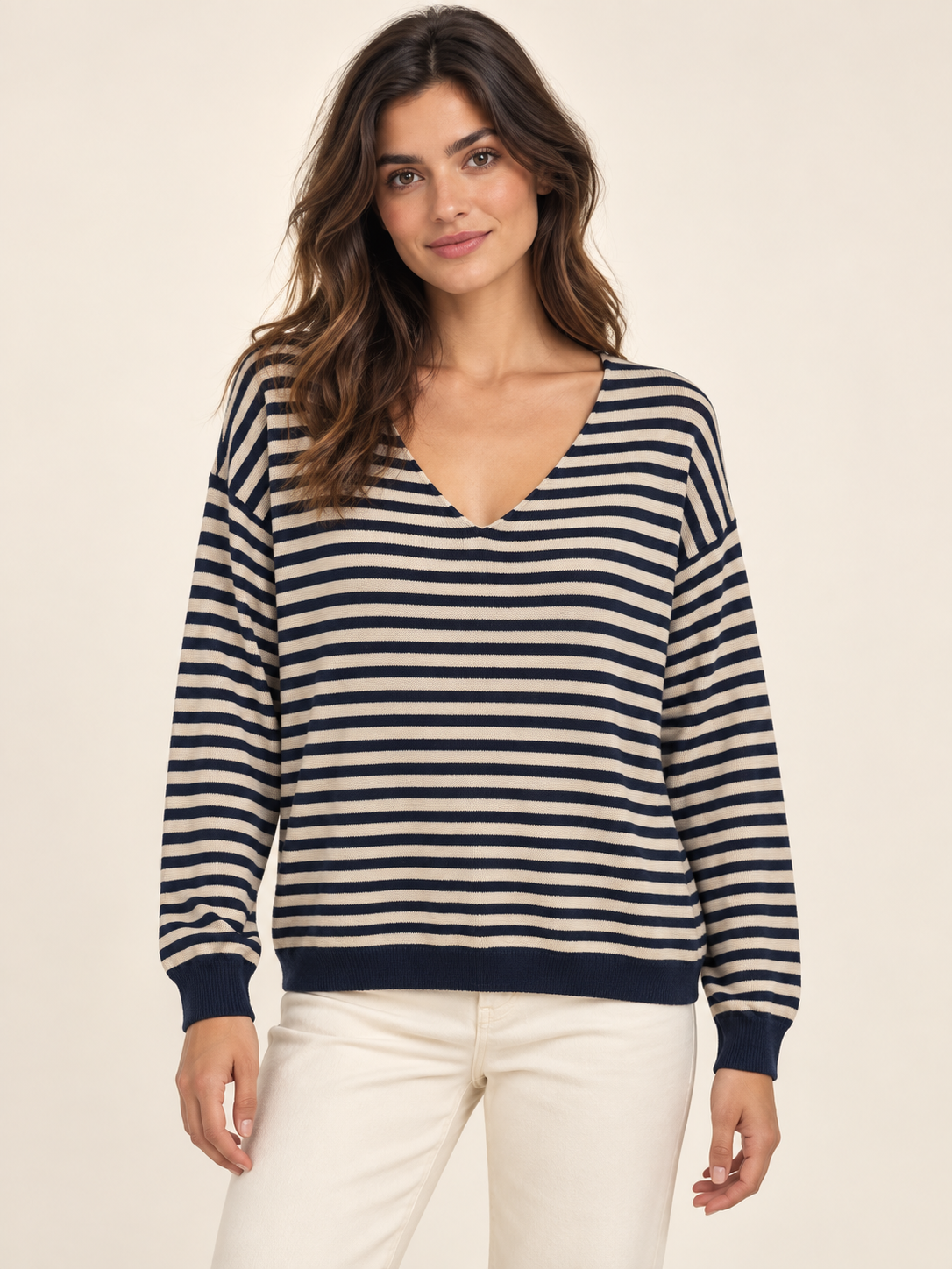 Jersey de rayas marino — modelo